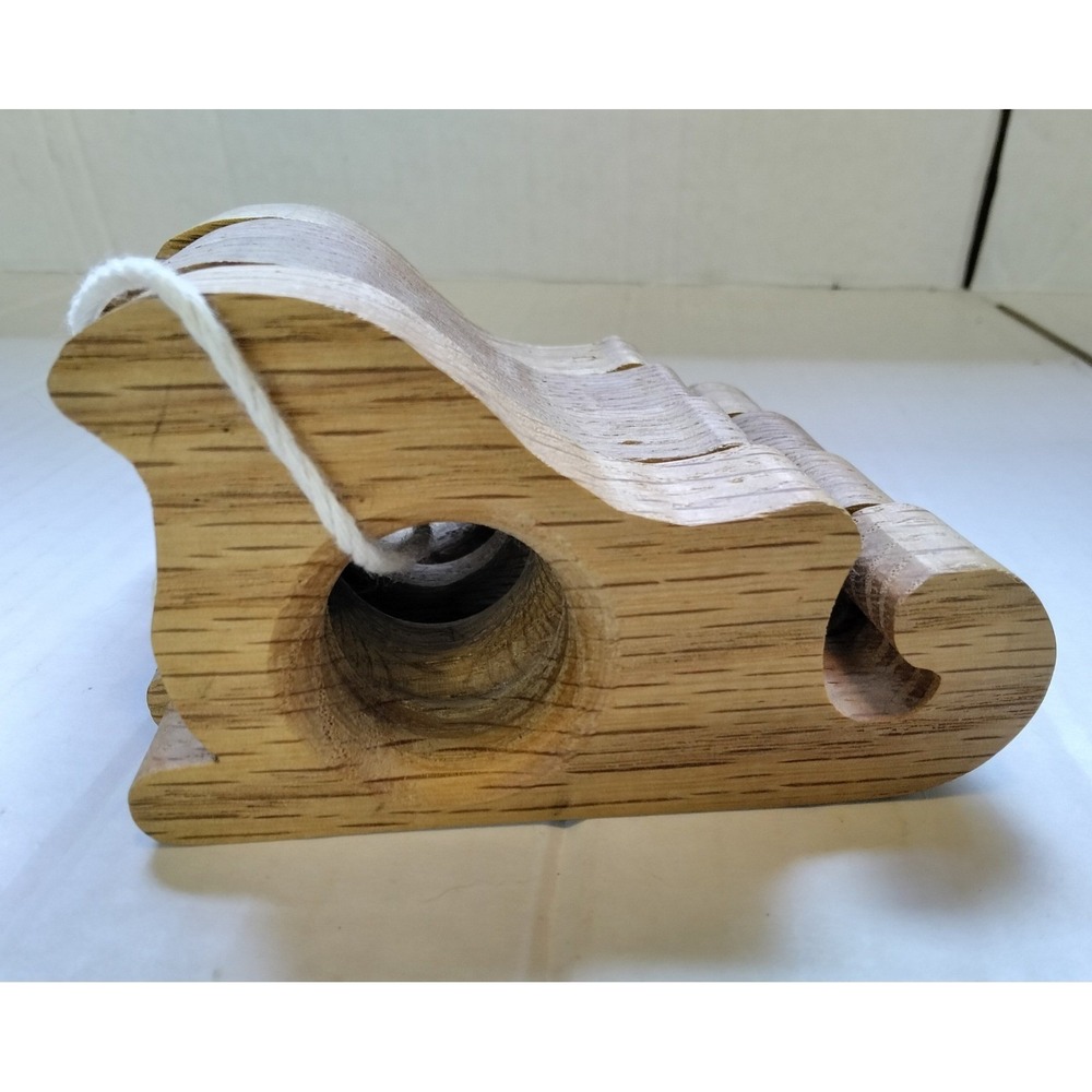 Set of 4 Vintage Wooden Sleigh Napkin Rings Christmas Holiday Table Decor - Picture 3 of 8
